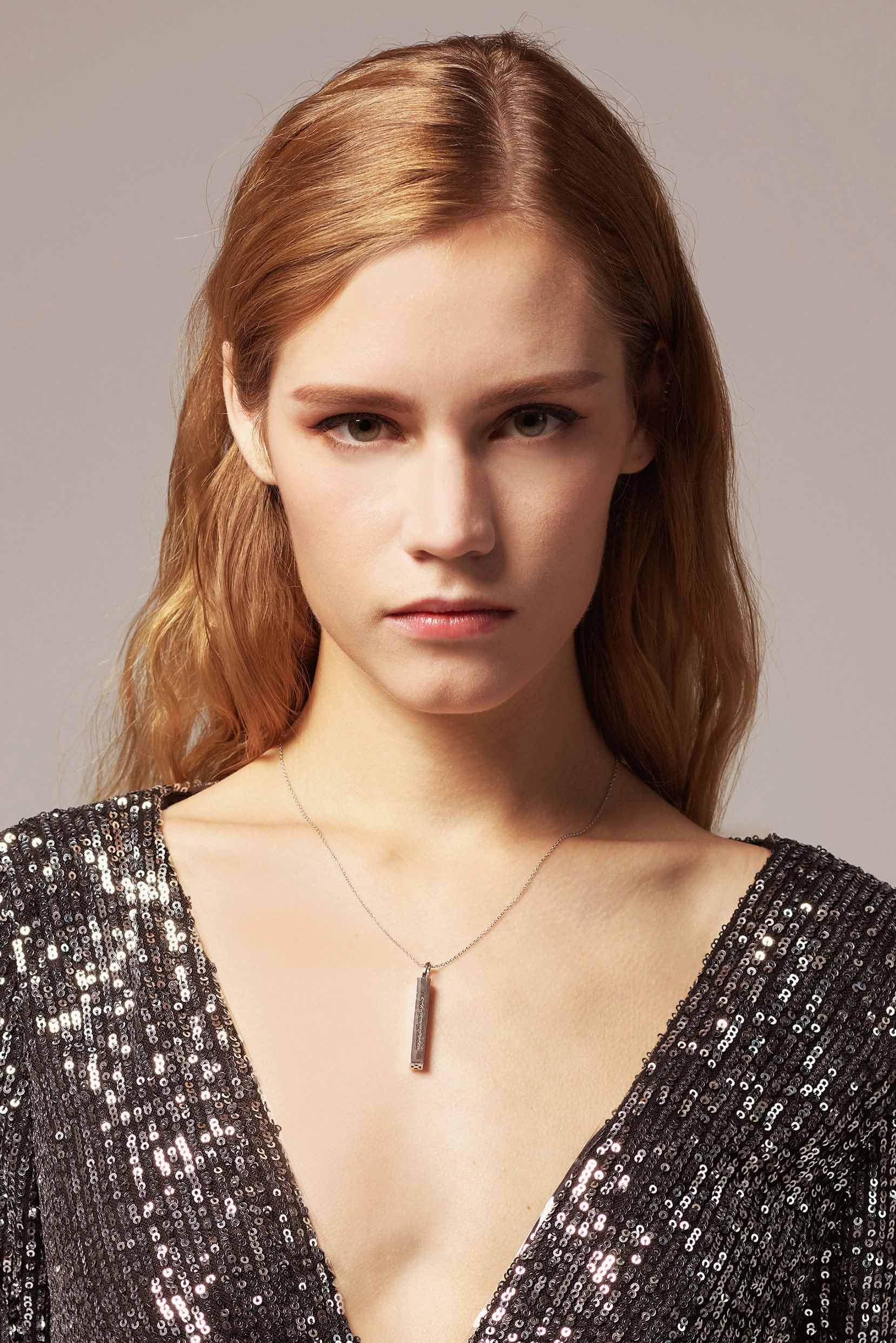 Rhodium plated Necklaces CX0015 - COCOMELODY